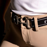 Silver Bling Bit Belt - Logo