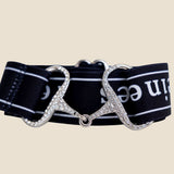Silver Bling Bit Belt - Logo