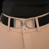 Silver Stirrup Belt - Black